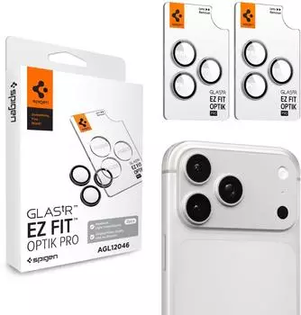 Spigen EZ Fit Optik Pro Kameraschutz 9H Glas, silber, 2 St&uuml;ck (AGL12046)