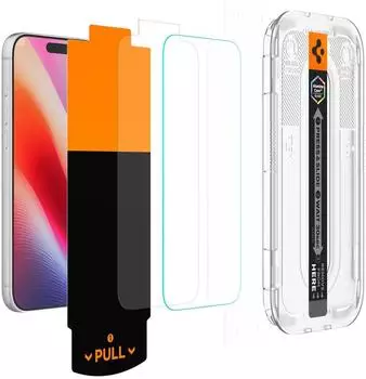 Spigen Glass tR EZ Fit Pro HD Schutzglas transparent, 2er-Pack, iPhone 16/17/18 Pro Max (AGL12048)