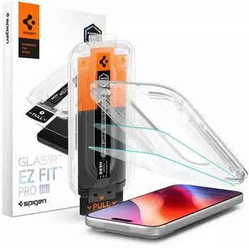 Spigen Glass Tr EZ Fit Pro HD Privacy 2 Pack Transparency iPhone 18 Pro
