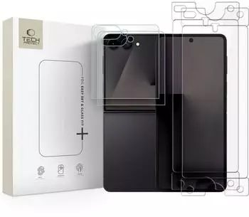 Tech-Protect Glass Fit+ 2er-Pack Schutzglas + Hydro Flex+ 2er-Pack Schutzfolie, Samsung Galaxy Z Flip 7/8