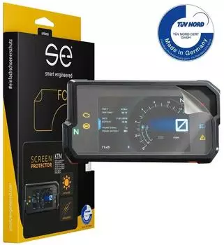 smart engineered Displayschutzfolie 3D Cockpit, transparent & entspiegelt, Motorrad (SE-DCP-2-0102-0107-1-M)