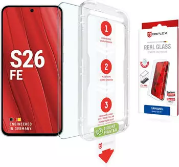 Displex Real Glass MM-Montagehilfe Panzerglas (10H, 2D) Samsung Galaxy S26 FE (02341)