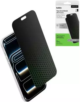 Belkin Titan 360&deg; Privacy Screen Protector iPhone 18 Pro Max/17 Pro Max