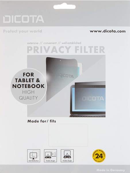 Dicota D31621 Blickschutzfilter Rahmenloser Display-Privatsphärenfilter