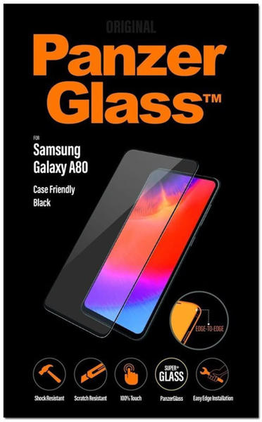 PanzerGlass Displayschutz, Schutzfolie schwarz/transparent, Samsung Galaxy A80