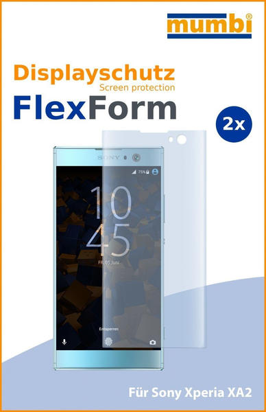 Mumbi Flex Schutzfolie kompatibel mit Sony Xperia XA2 Folie (2x)