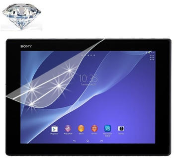 Protectorking 4x Displayfolie für Sony Xperia Z2 Tablet silber Diamant Glitzer Displayschutz