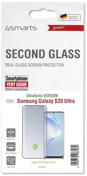 4smarts Second Glass UltraSonix mit Colour Frame für Samsung Galaxy S20 Ultra - Schwarz
