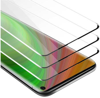 Cadorabo 3x Vollbild Panzer Folie für Samsung Galaxy S10, Schutzfolie in 9H Härte mit 3D Touch Kompatibilität
