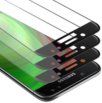 Cadorabo 3x Vollbild Panzer Folie für Samsung Galaxy J5 2017 - Schutzfolie in TRANSPARENT mit SCHWARZ