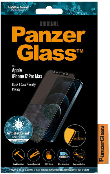 PanzerGlass Black & Case Friendly Privacy iPhone 12 Pro Max (P2712)