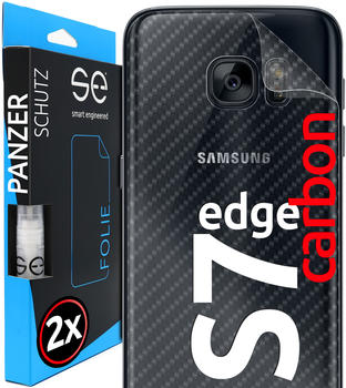 smart engineered Carbon Schutzfolie Rückseite Samsung Galaxy S7 Edge