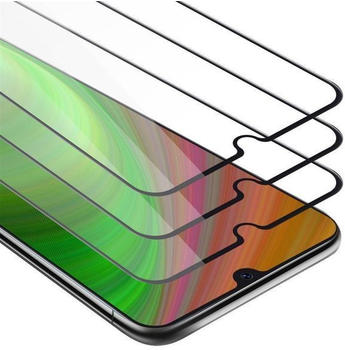 Cadorabo 3x Vollbild Panzer Folie für Samsung Galaxy A40 - Schutzfolie in TRANSPARENT mit SCHWARZ