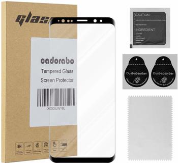 Cadorabo Panzer Folie voll klebend für Samsung Galaxy S9 PLUS, Gehärtetes Full Glue (Tempered) Display-Schutzglas