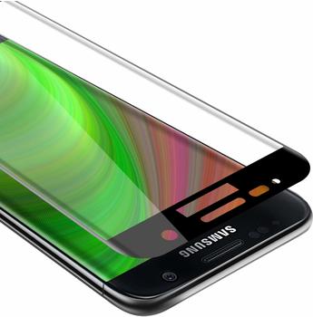 Cadorabo Vollbild Panzer Folie für Samsung Galaxy S7, Schutzfolie in 9H Härte mit 3D Touch Kompatibilität, Transparent mit Schwarz