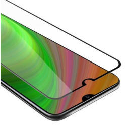Cadorabo Vollbild Panzer Folie für Samsung Galaxy A20e - Schutzfolie in TRANSPARENT mit SCHWARZ