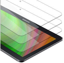Cadorabo 3x Tablet Panzer Folie Tempered für Samsung Galaxy Tab 4 (10.1" Zoll) SM-T530 / T535, Schutzfolie in 9H Härte