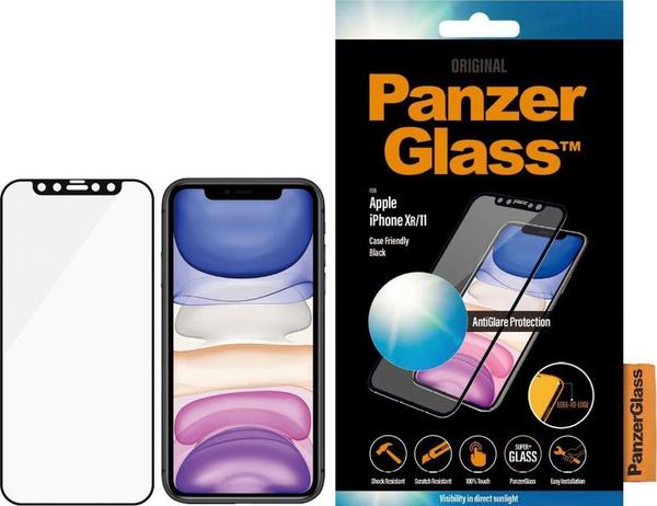 PanzerGlass Edge-to-Edge für Apple iPhone Xr11 Schwarz mit Blendschutz