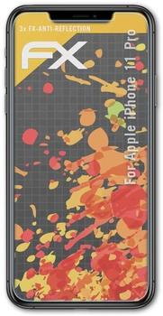 atFoliX FX-Antireflex 3x Schutzfolie für Apple iPhone 11 Pro Panzerfolie