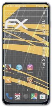 atFoliX FX-Antireflex 3x Schutzfolie f&uuml;r Samsung Galaxy S10 Panzerfolie