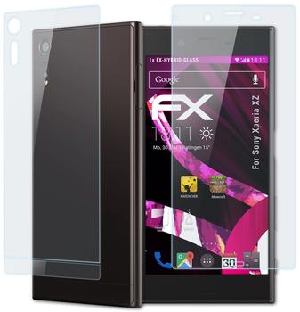 atFoliX FX-Hybrid-Glass Panzerfolie für Sony Xperia XZ Glasfolie