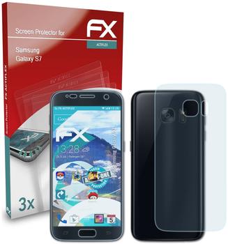 atFoliX FX-ActiFleX 3x Schutzfolie für Samsung Galaxy S7 Folie