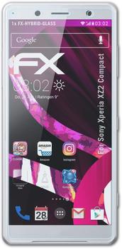 atFoliX FX-Hybrid-Glass Panzerfolie für Sony Xperia XZ2 Compact Glasfolie