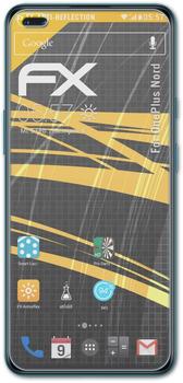 atFoliX FX-Antireflex 3x Schutzfolie für OnePlus Nord Panzerfolie
