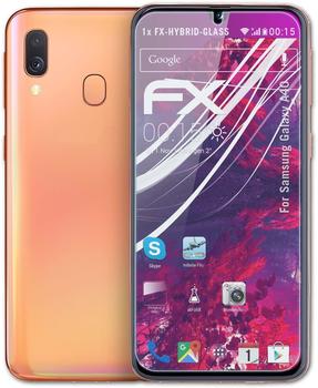 atFoliX FX-Hybrid-Glass Panzerfolie für Samsung Galaxy A40 Glasfolie