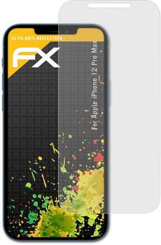 atFoliX FX-Antireflex 3x Schutzfolie für Apple iPhone 12 Pro Max Panzerfolie