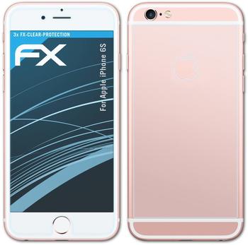atFoliX FX-Clear 3x Schutzfolie für Apple iPhone 6S Displayschutzfolie