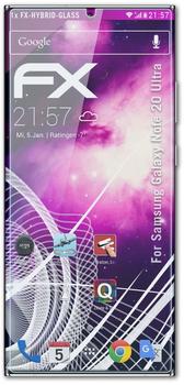 atFoliX FX-Hybrid-Glass Panzerfolie für Samsung Galaxy Note 20 Ultra Glasfolie