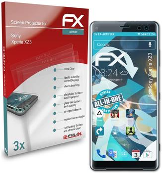 atFoliX FX-ActiFleX 3x Schutzfolie für Sony Xperia XZ3 Folie
