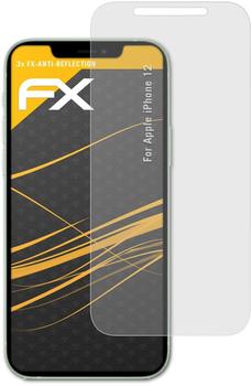 atFoliX FX-Antireflex 3x Schutzfolie für Apple iPhone 12 Panzerfolie