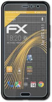 atFoliX FX-Antireflex 3x Schutzfolie für HTC U11 Panzerfolie