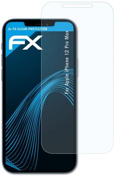 atFoliX FX-Clear 3x Schutzfolie für Apple iPhone 12 Pro Max Displayschutzfolie