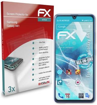 atFoliX FX-ActiFleX 3x Schutzfolie für Samsung Galaxy A41 Folie