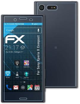 atFoliX FX-Clear 3x Schutzfolie für Sony Xperia X Compact Displayschutzfolie
