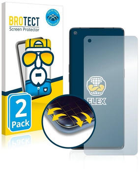 BROTECT Full-Cover Schutzfolie für Oppo Find X2 Neo (2 Stück) - Full-Screen Displayschutz-Folie, 3D Curved, Kristall-Klar