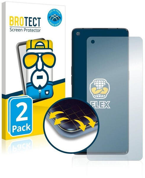 BROTECT Full-Cover Schutzfolie für Oppo Find X2 Neo (2 Stück) - Full-Screen Displayschutz-Folie, 3D Curved, Kristall-Klar