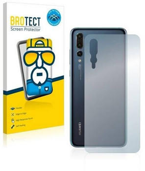 BROTECT Full-Cover Schutzfolie für Huawei P20 Pro (Rückseite) (2 Stück) - Full-Screen Displayschutz-Folie, 3D Curved, Kristall-Klar