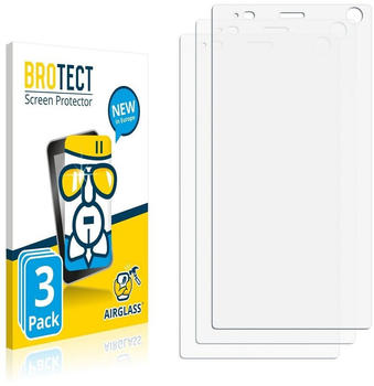 BROTECT Panzerglas Schutzfolie für Fairphone 2 (3 Stück) - AirGlass, extrem Kratzfest, Anti-Fingerprint, Ultra-transparent