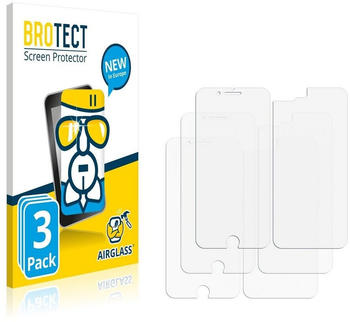 BROTECT Panzerglas Schutzfolie für Apple iPhone 8 Plus (Vorder + Rückseite) (3 Stück) - AirGlass, extrem Kratzfest, Anti-Fingerprint