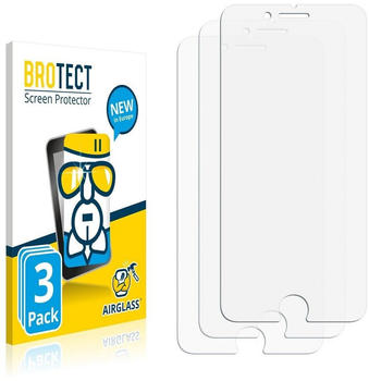 BROTECT Panzerglas Schutzfolie für Apple iPhone 7/8 (3 Stück) - AirGlass, extrem Kratzfest, Anti-Fingerprint, Ultra-transparent