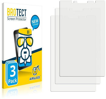 BROTECT Panzerglas Schutzfolie für BlackBerry Key2 LE (3 Stück) - AirGlass, extrem Kratzfest, Anti-Fingerprint, Ultra-transparent