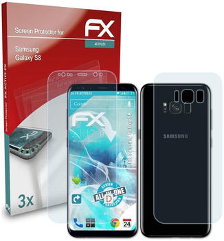 atFoliX FX-ActiFleX 3x Schutzfolie für Samsung Galaxy S8 Folie