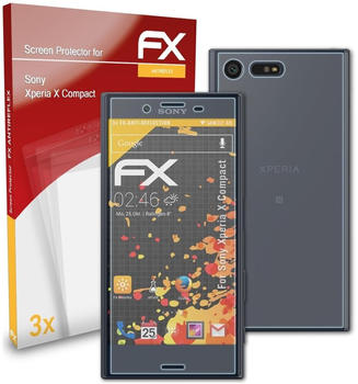 atFoliX FX-Antireflex 3x Schutzfolie für Sony Xperia X Compact Panzerfolie