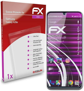 atFoliX FX-Hybrid-Glass Panzerfolie für Samsung Galaxy A20e Glasfolie