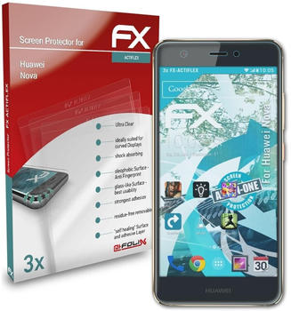 atFoliX FX-ActiFleX 3x Schutzfolie für Huawei Nova Folie