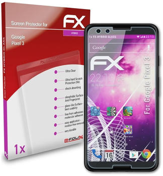 atFoliX FX-Hybrid-Glass Panzerfolie für Google Pixel 3 Glasfolie